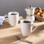GBHOME 12oz Off White Ceramic Coffee Mugs Set