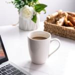 GBHOME 12oz Off White Ceramic Coffee Mugs Set