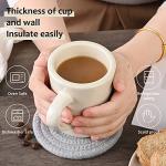 11oz Ceramic Coffee Mug Set with Coasters