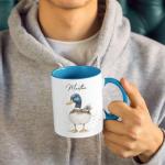 Personalized Duck Mug for Kids, Cute Animal Design