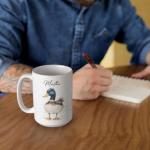 Personalized Duck Mug for Kids, Cute Animal Design
