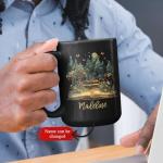 Personalized Nature Coffee Mug for Book Lovers