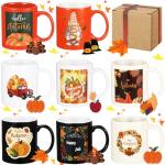 Maxdot 8-Piece Fall Thanksgiving Coffee Mug Set