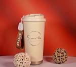 Personalized Insulated Travel Coffee Mug with Straw