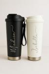 Personalized Insulated Travel Coffee Mug with Straw