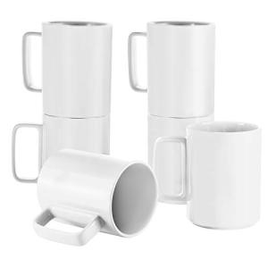 E-liu Large Porcelain Coffee Mug Set of 6