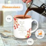 Floral Ceramic Coffee Mug with Gold Rim