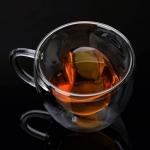 Heart Shaped Double Wall Insulated Glass Mugs