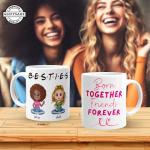 Personalized Besties Coffee Mug - Custom Name & Quote