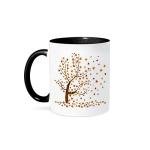 Fall Tree Leaves Two-Tone Black Coffee Mug