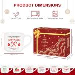 QIKSION 16oz Christmas Coffee Mug Set of 6