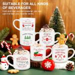 QIKSION 16oz Christmas Coffee Mug Set of 6