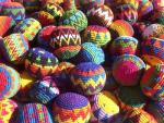 Multicolored Crochet Hacky Sack Mugs Set of 6