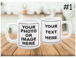 Custom Photo Mug with Text - 11oz or 15oz