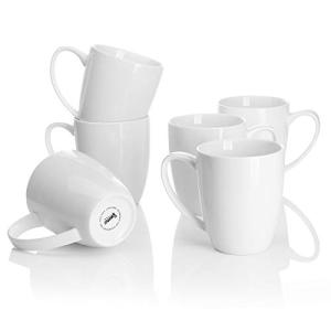 Sweese White Porcelain Mugs - Set of 6