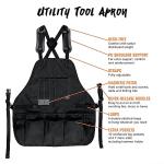 Magnetic Tool Holder Apron with 18 Pockets