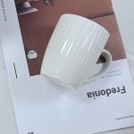 Set of 6 White Porcelain Coffee Mugs