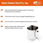 GSI Outdoors Stainless Steel 14 oz Camping Mug