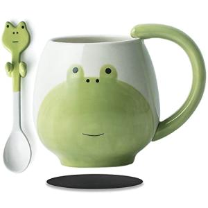 Cute Frog Coffee Mug with Spoon - 420ml