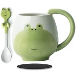 Cute Frog Coffee Mug with Spoon - 420ml