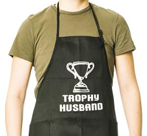 Funny Trophy Husband Apron with Pockets