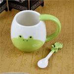 Cute Frog Coffee Mug with Spoon - 420ml
