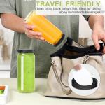 16oz Glass Juice & Smoothie Bottles Set