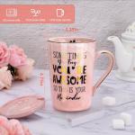 Awesome Coffee Mug for Her - Pink Marble Design