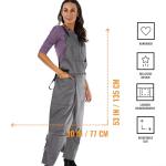 Gray Pottery Apron with Adjustable Cross-Back Design