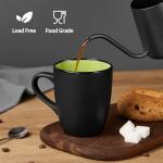 6 Pack Matte Black Porcelain Coffee Mugs