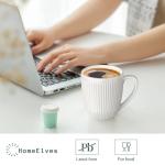 HomeElves Set of 6 Large White Coffee Mugs