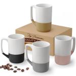 Set of 4 Large Ceramic Coffee Mugs