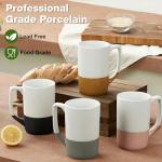 Set of 4 Large Ceramic Coffee Mugs