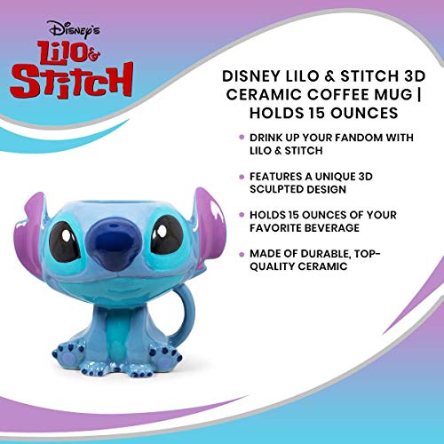 Disney Lilo & Stitch 3D Coffee Mug - 15 Ounces