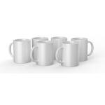 White Ceramic Mug Set for DIY Crafts, 15 Oz