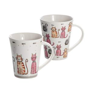 Cute Cat Mugs Set of 2 for Animal Lovers