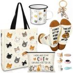 Cute Cat Lover Gift Set with Enamel Mug