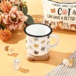 Cute Cat Lover Gift Set with Enamel Mug