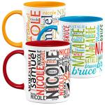 Custom Word Cloud Coffee Mugs in 12 Colors