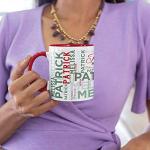 Custom Word Cloud Coffee Mugs in 12 Colors