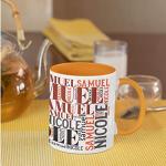 Custom Word Cloud Coffee Mug, 11 oz, 12 Colors