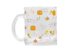 Pearhead Halloween Glass Harvest Coffee Mug, 12 oz