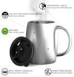 Set of 2 Stainless Steel Insulated Coffee Mugs