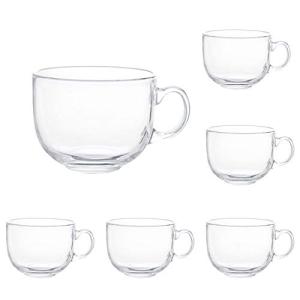 Maredash 16oz Jumbo Glass Mugs Set of 6
