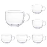 Maredash 16oz Jumbo Glass Mugs Set of 6
