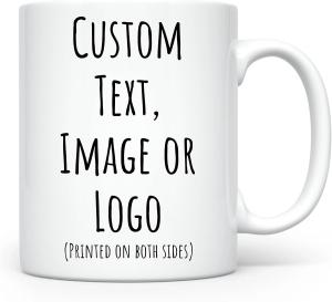 Customizable Ceramic Coffee Mug - 11oz & 15oz