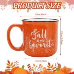 Set of 2 Pumpkin Coffee Mugs for Fall