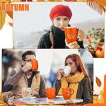 Thanksgiving Pumpkin Coffee Mugs Set of 4
