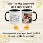 Personalized Ceramic Mug with C-Shaped Handle