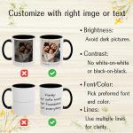 Personalized Ceramic Mug with C-Shaped Handle